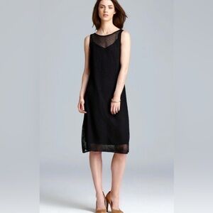 Eileen Fisher Midi Crinkle Mesh Dress